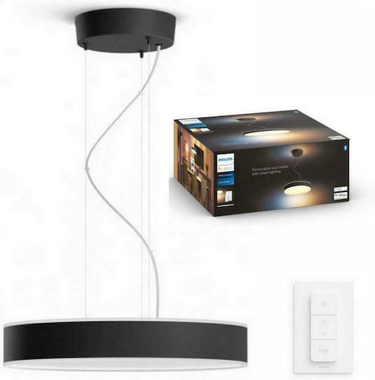 Philips Enrave Ρυθμιζόμενο Κρεμαστό Φωτιστικό Μαύρο LED με Ρυθμιζόμενο Λευκό Φως 42.5εκ.