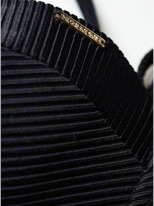 Top De Bikini Fără Bretele Negru