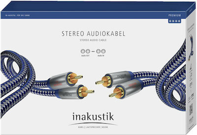 Inakustik Premium Audio Cablu RCA de sex masculin - RCA de sex masculin 0.75m