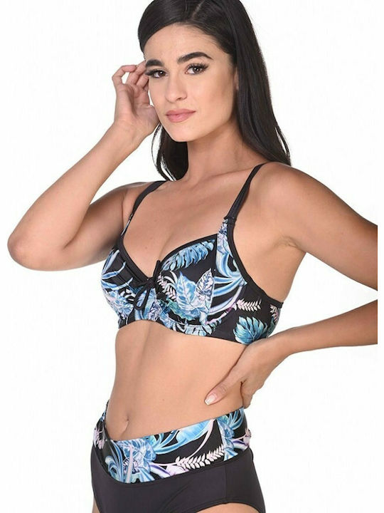 Marafa Eco Curves Бикини Сутиен Флорален Черен