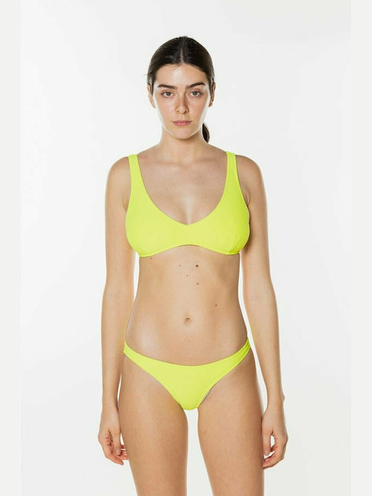 Volcom Sports Bra Bikini Top Yellow