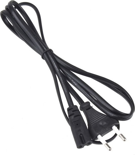 Euro - IEC C7 Cable 1.5m Μαύρο 18033