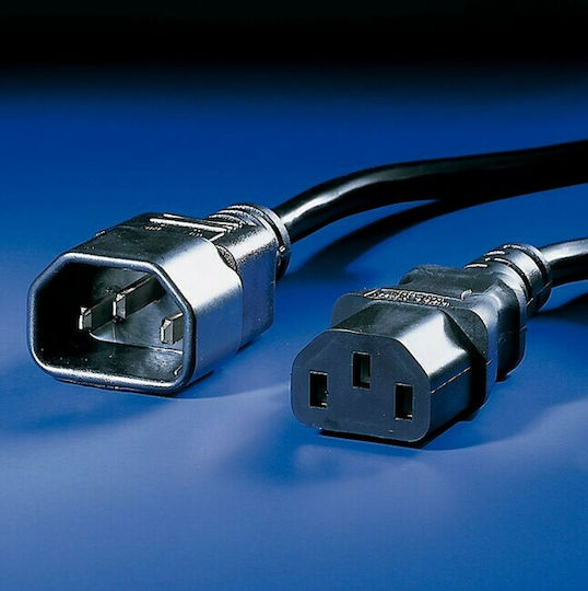 Roline Power Cable IEC C14 - IEC C13 Cable 0.5m Black (19.08.1505)