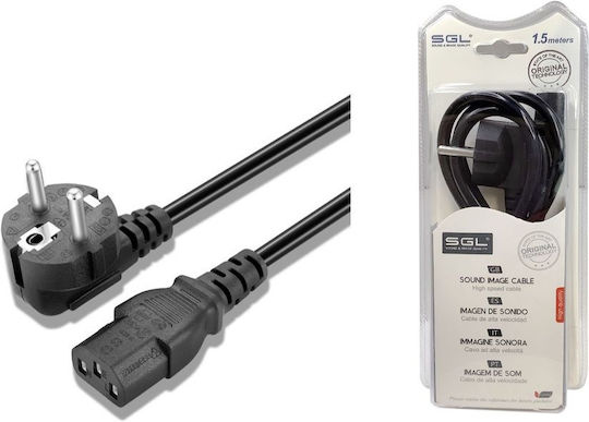 SGL X1 IEC C13 - Schuko Cable 1.5m Μαύρο 099885