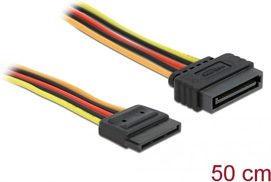 DeLock 15-Pin Sata - 15-Pin Sata Cable 0.5m Multicolour (60132)