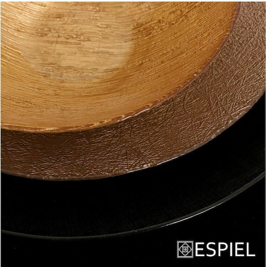 Espiel Oasis Juta Διακοσμητικό Μπωλ Γυάλινο Χρυσό / Ασημί / Μαύρο 3τμχ