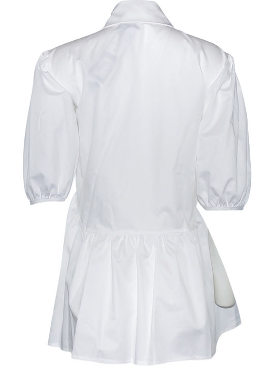Women's Monochrome Long Sleeve Shirt White