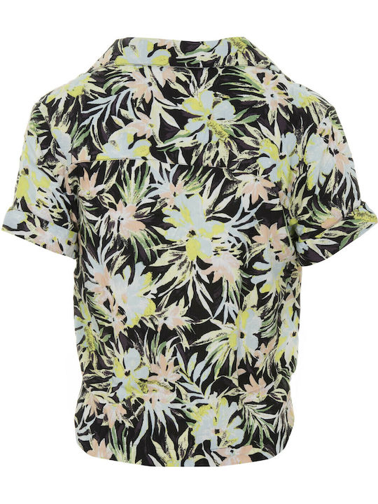 Can't Be Tamed Κοντομάνικο Γυναικείο Πουκάμισο Floral