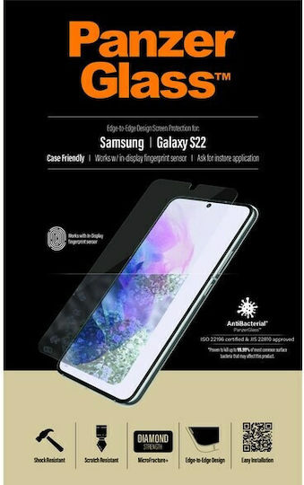 PanzerGlass Антибактериален Стъклен Протектор Full Face (Galaxy S22 5G)