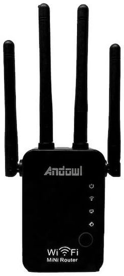 Andowl Q-A45 WiFi Extender Single Band (2.4GHz) 300Mbps με 2 Ethernet
