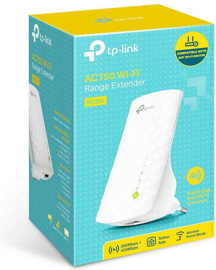 TP-LINK RE200 v5 WiFi Удължител Двулентов (2.4 и 5GHz) 750Mbps