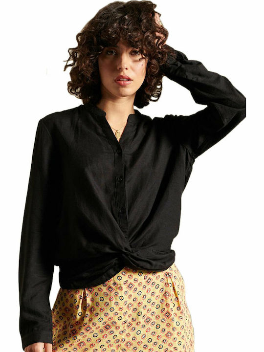 Dana Women's Monochrome Long Sleeve Shirt Black