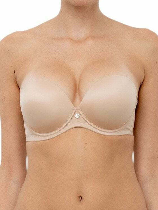 Double Extra 01027L Μπεζ Σουτιέν Push Up