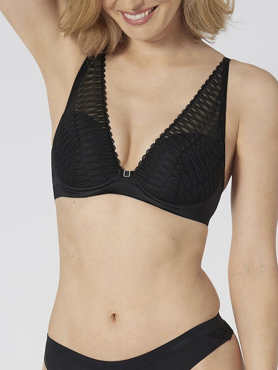Aura Spotlight WP Triangle Triangle Bra without Padding Underwire Black