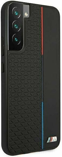 BMW Hard M Collection Triangles Back Cover Piele artificială Negru (Galaxy S22+ 5G - Galaxy S22+ 5G)