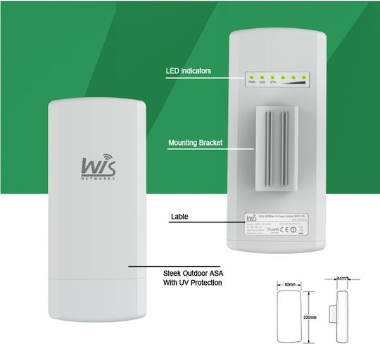 Wisnetworks WIS-Q2300 Punct De Acces Extern Wi-Fi 4 Bandă Unică (2.4GHz) Kit Unic