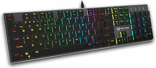 Meetion MK80 Gaming Μηχανικό Πληκτρολόγιο με Custom διακόπτες και RGB φωτισμό (Αγγλικό US)
