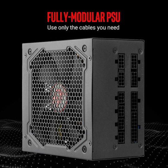 Redragon GC-PS005 700W Black Computer Power Supply Full Modular 80 Plus Bronze