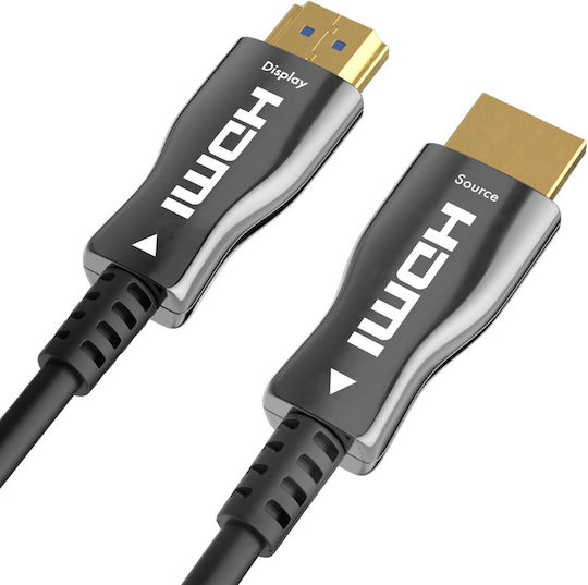 Claroc HDMI 2.0 Премиум Високоскоростен 4K 60Hz HDR HDMI Кабел HDMI Мъжки - HDMI Мъжки 15м Черен