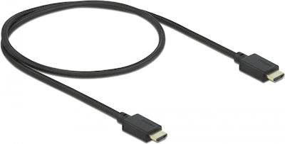 DeLock HDMI 2.1 Cable HDMI male - HDMI male 0.5m Black