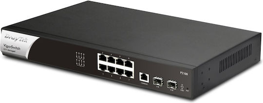 Draytek VigorSwitch P2100 Managed L2 Switch με 8 Θύρες Gigabit (1Gbps) Ethernet και 2 SFP Θύρες