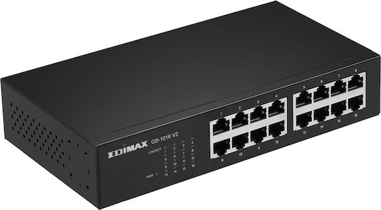 Edimax GS-1016 V2 v2 Unmanaged L2 Switch με 16 Θύρες Gigabit (1Gbps) Ethernet