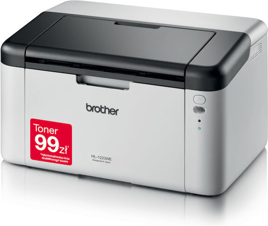 Brother Ασπρόμαυρος Εκτυπωτής Laser με WiFi και Mobile Print HL-1223WE