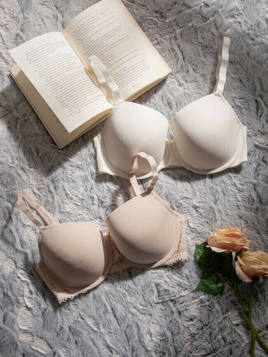 Ivory/White Сутиен с лека подложка & с Банели 2Pack