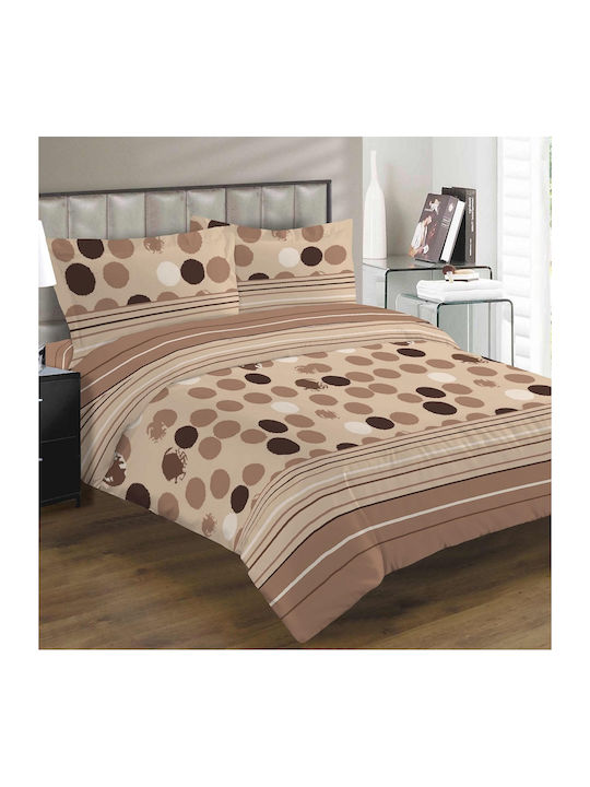 Le Blanc Sheet Sets Queen 220x240cm. Bubbles Brown 4pcs