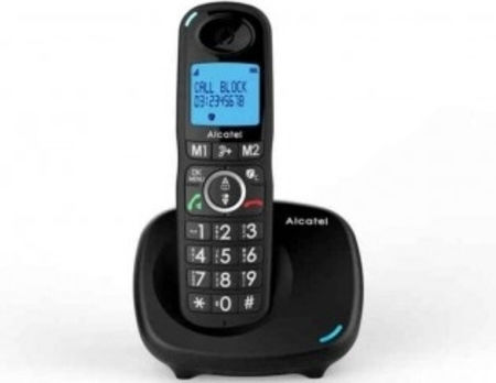 Alcatel XL535 Telefon fără fir cu Meniu în Limba Greacă Negru