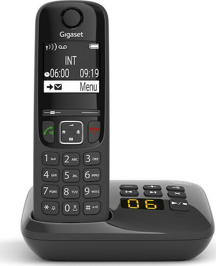Gigaset AS690A Ασύρματο Τηλέφωνο Duo Μαύρο
