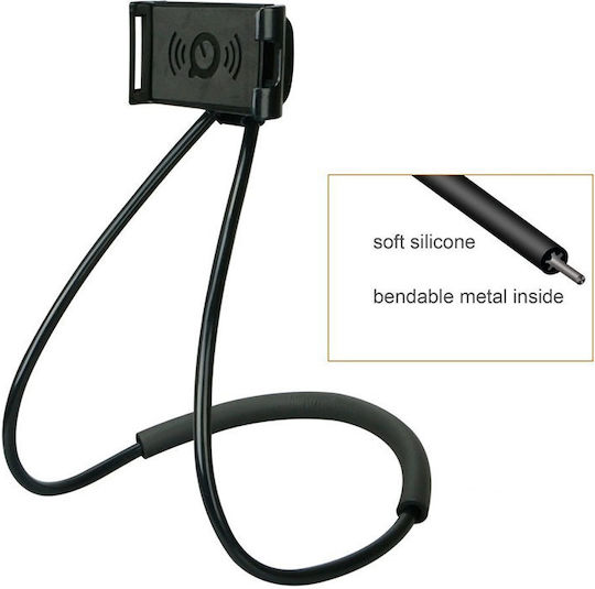 Gadgetmonster Lazy Neck Βάση Λαιμού για Κινητό σε Μαύρο χρώμα