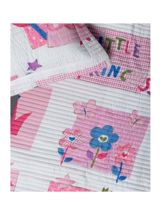 Silk Fashion Fairy Σετ Πάπλωμα Κούνιας Ροζ 125x150cm