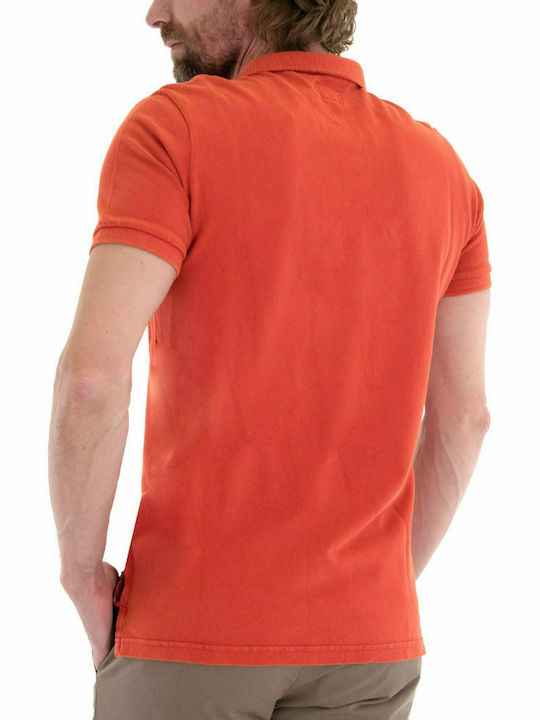 Superdry Ανδρικό T-shirt Polo Πορτοκαλί