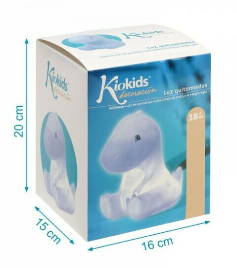 Kiokids Led Kids Decorative Lamp Dinosaur Blue 18x12x19εκ.