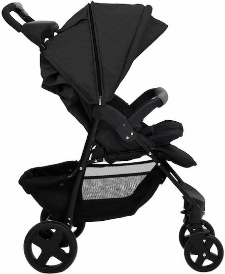vidaXL Verstellbar 3 in 1 Baby Kinderwagen Geeignet für Neugeborene Charcoal 9.41kg