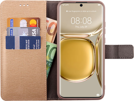 Volte-Tel Allure Magnet Wallet Δερματίνης Χρυσό (Huawei P50 Pro)