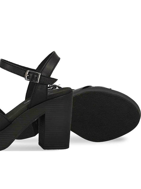 Din piele Sandale Anatomici Negre