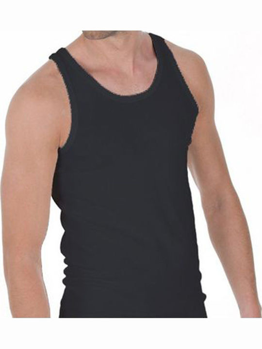 Sporty Sh02 Men's Undershirts Sleeveless in Black Color 2Pack
