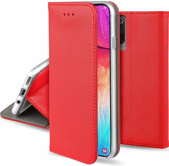 Smart Magnet Buchen Sie Synthetisches Leder Rot (Realme 8i)