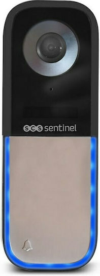 SCS-Sentinel Clopoțel Fără Fir Pentru Ușă Wi-Fi Negru