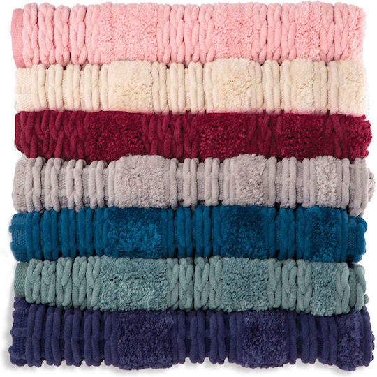 Nef-Nef Homeware Rutschfest Badematte Synthetisch,Polyester/Cotton/Leather Rechteckig Life 027023 Petrol 60x90cm