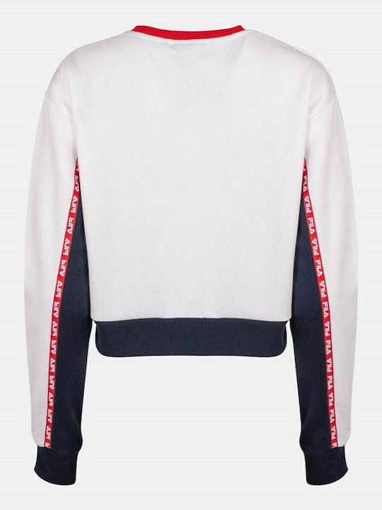 Brielle Sweater Cropped Γυναικείο Φούτερ Λευκό