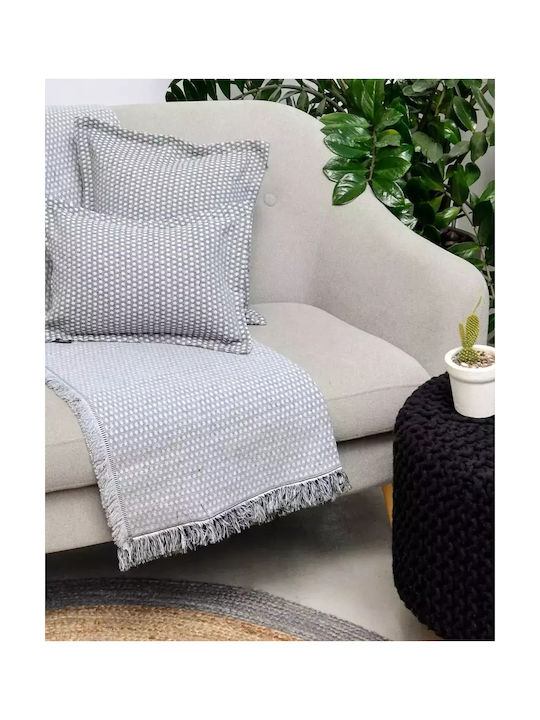 Pennie Dekorativer Kissenbezug Arkesini aus 100% Baumwolle Anthrazit 30x45cm