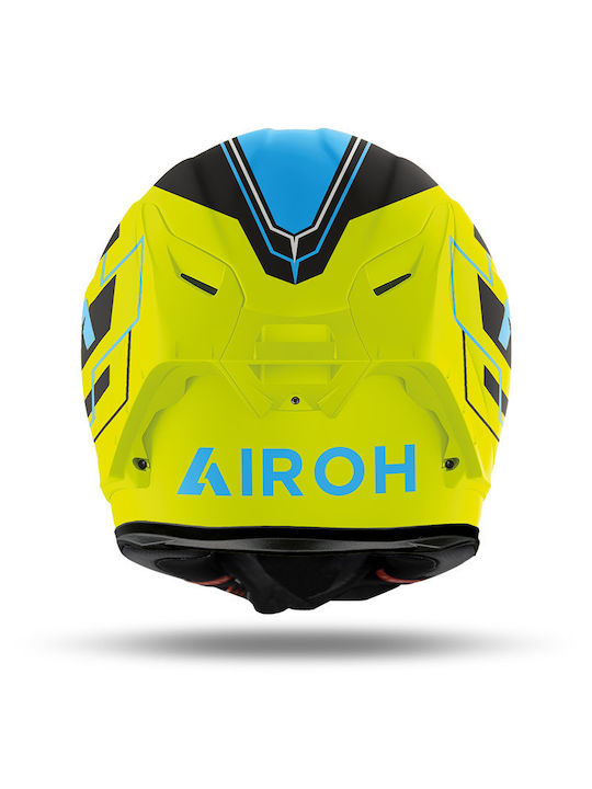 Airoh GP 550 S Blue/Yellow Matt Motorcycle Helmet Full Face 1370gr with Pinlock KR8959