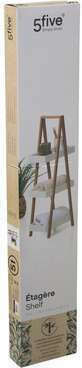 Atmosphera Boden Badezimmerregal Bamboo mit 3 Regalen 30x30x82cm Beiges