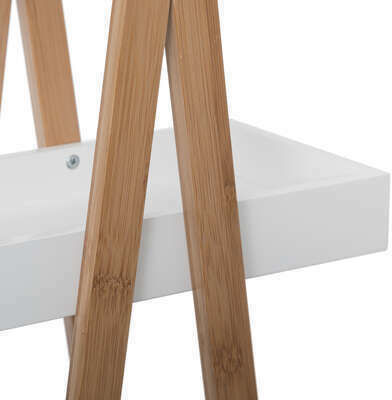 Atmosphera Boden Badezimmerregal Bamboo mit 3 Regalen 30x30x82cm Beiges