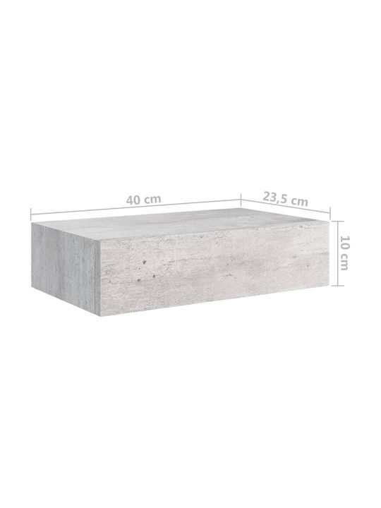 Стенни Рафтове Сиви От Бетон 2 Броя 40x23.5x10см