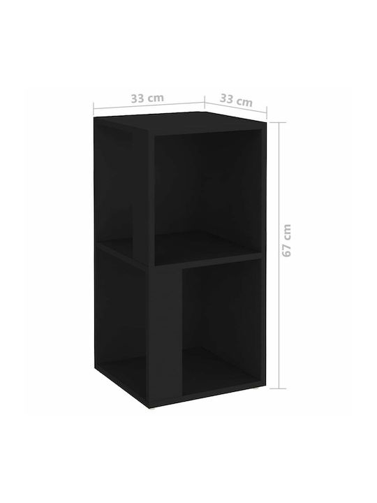 Черно 33x33x67см.