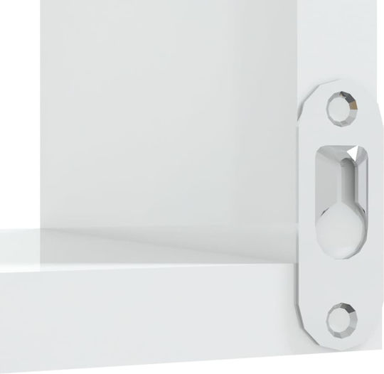 Eckregale Wand White Glossy 2Stück 40x40x50cm